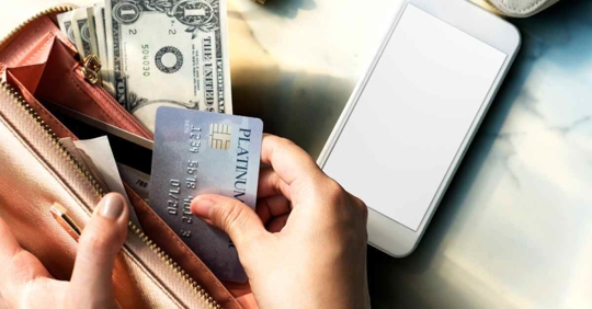 Someone spending money