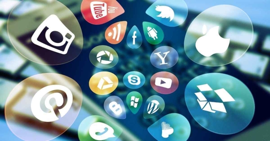 Icons displaying various social media platforms