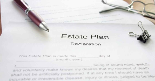 A document that reads "Estate Plan Declaration"